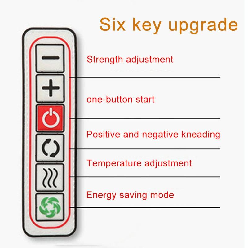 6-Key Kneading Massage Shawl For Neck Au Plug Black 6