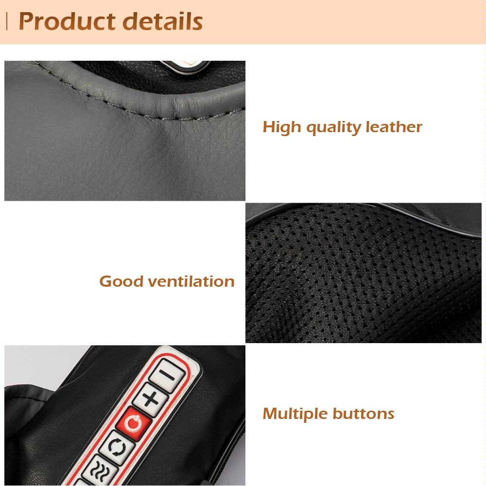 6-Key Kneading Massage Shawl For Neck Au Plug Black 7