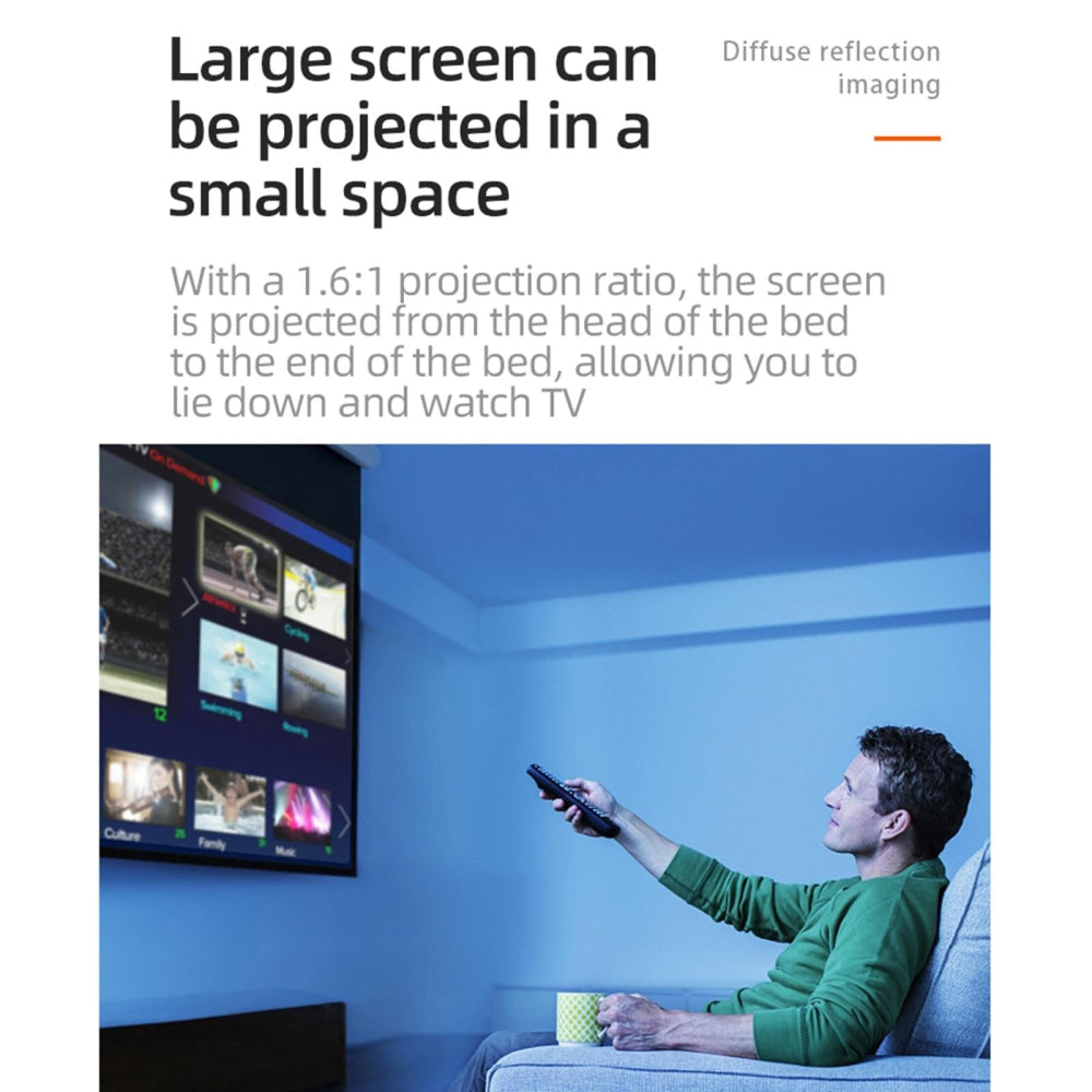 Portable Home Theater Projector - 400 Lumens Hd Same Screen Version - Black White 8