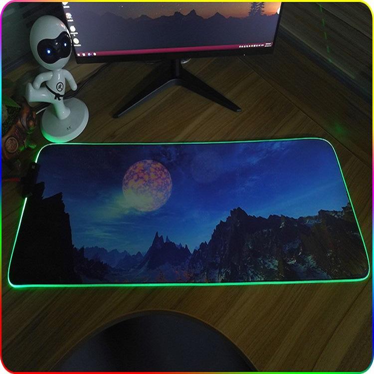 Rgb Non Slip Mouse Pad With Thermal Transfer - Snow Peak 6