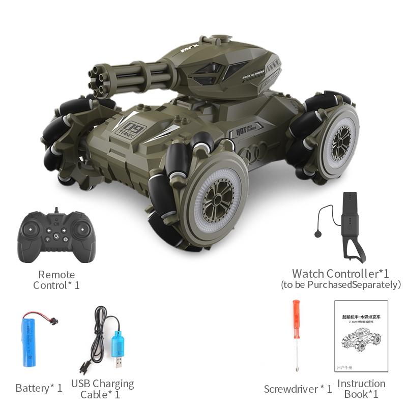 Drift Rc Car - Dual Control Universal Wheels - Green 3