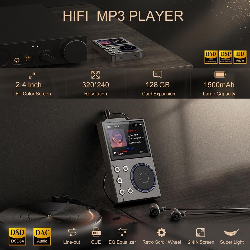 2.4 Inch Hifi Bluetooth Music Player Dsd256 Mastering Sound Quality 16Gb+16Gb Memory - Black - 16Gb+32Gb 10