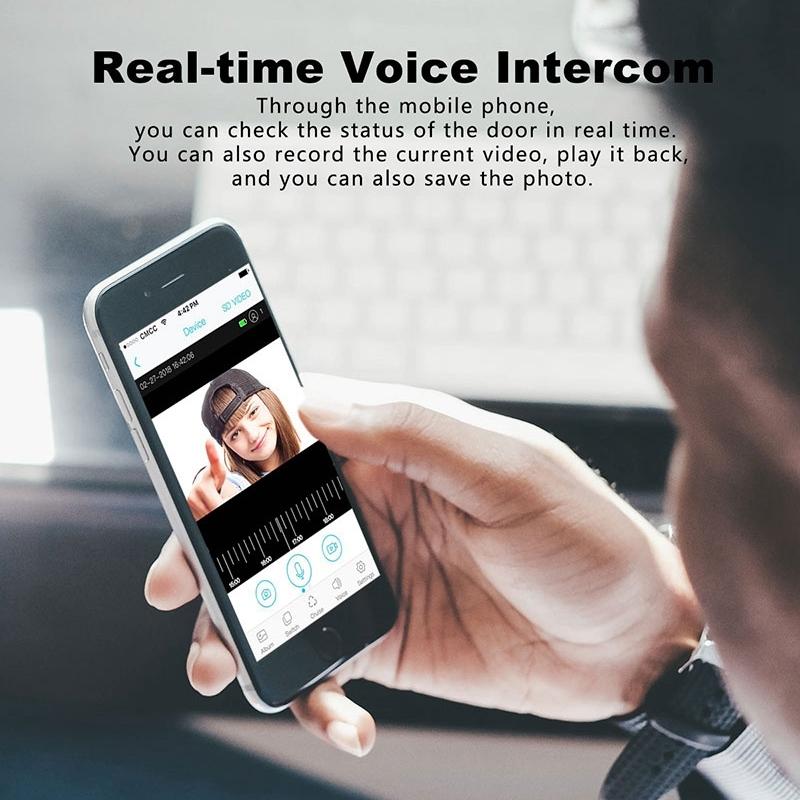 Smart Wifi Video Doorbell With Remote Monitoring & Voice Intercom - 720P 6400Mah Black 13