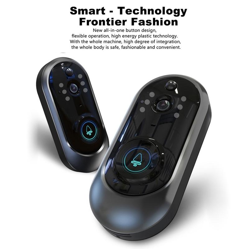 Smart Wifi Video Doorbell With Remote Monitoring & Voice Intercom - 720P 6400Mah Black 14