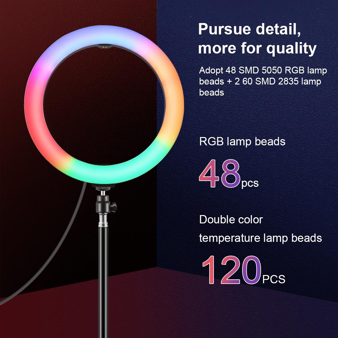 10.2 Curved Led Ring Light with Dual-colour Temperature Remote and Tripod 11