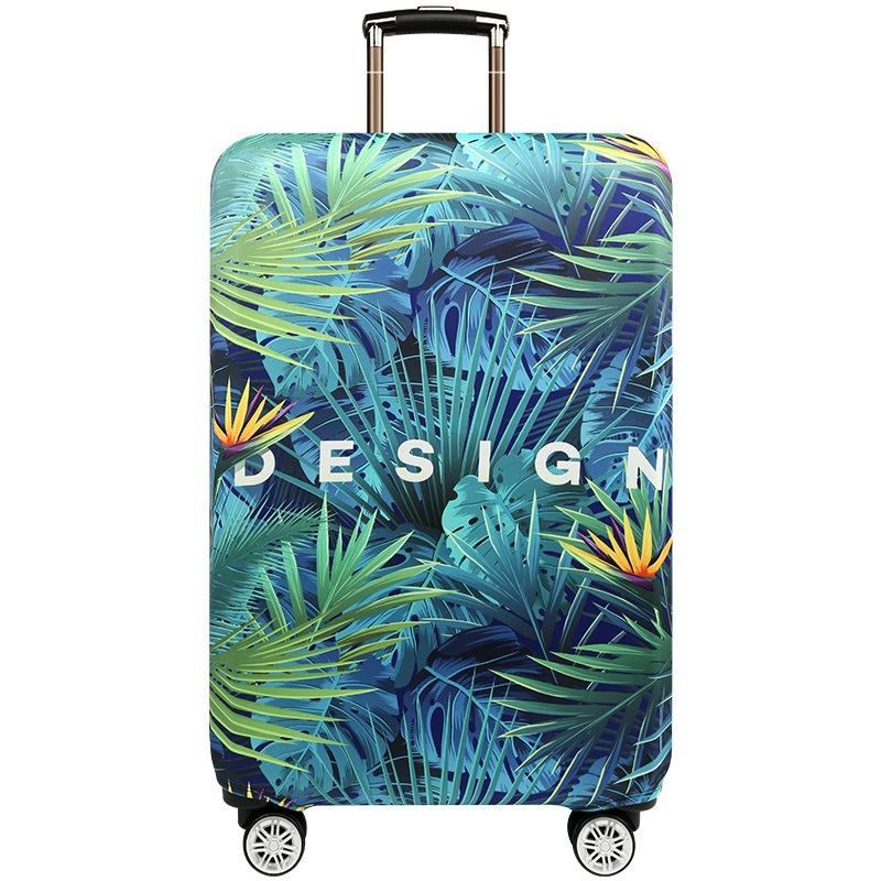 Stretchy Luggage Dust Cover - Durable & Protective - Size l - Tropical Palm - Xl 11