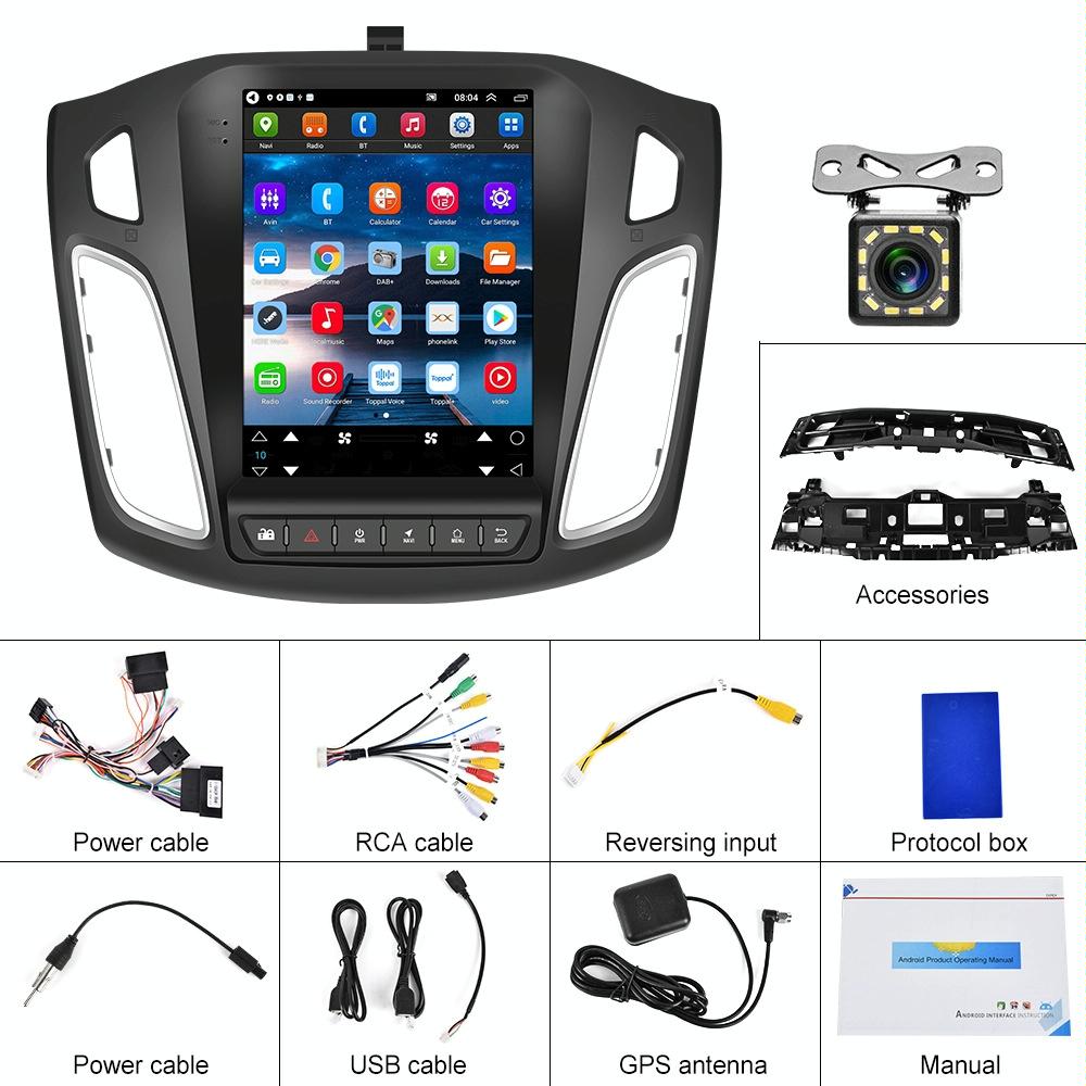 9.7 Inch Android Car Integrated Machine For Ford Focus - Standard + 12 Light Camera 2 + 64G 3