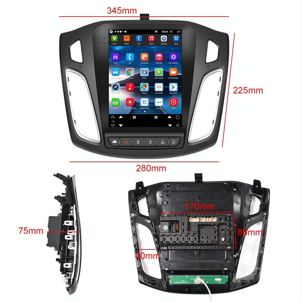 9.7 Inch Android Car Integrated Machine For Ford Focus - Standard + 12 Light Camera 2 + 64G 4
