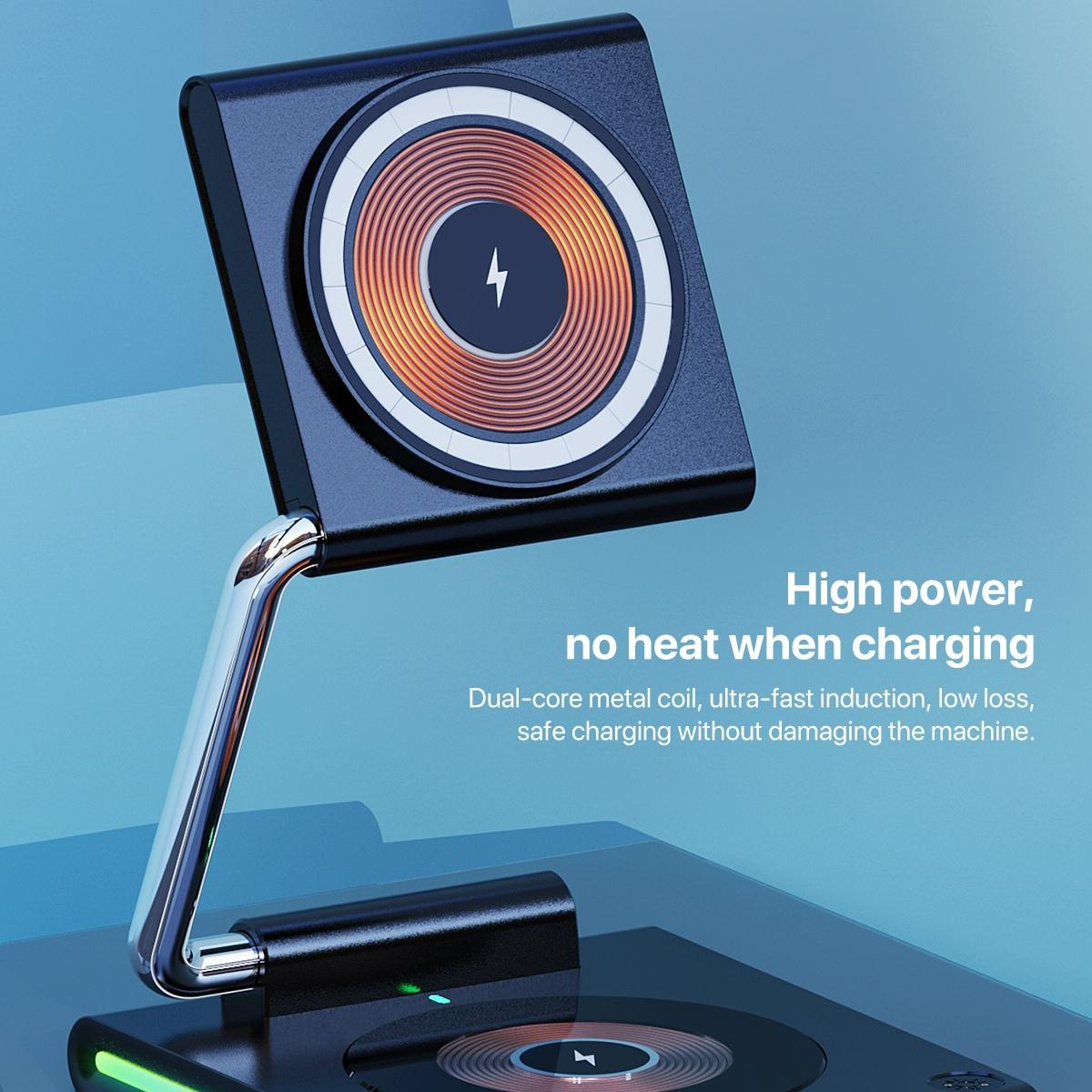 15W Foldable Magnetic Wireless Charger - Black 8