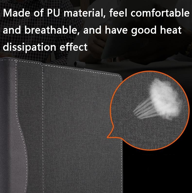 Protective Leather Laptop Case - Anti-Fall - Black - For Lenovo V15 Gen 4 4