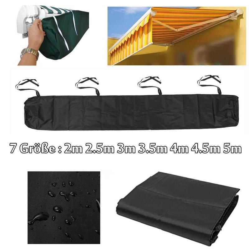 Waterproof Retractable Canopy for Outdoor Patio - 3.5m Size Dustproof Protective Cover - Green 8