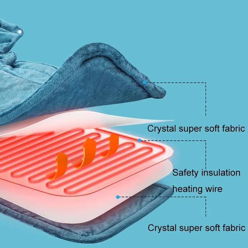 Electric Heated Shawl For Neck & Back Au Plug - Dark Gray 6