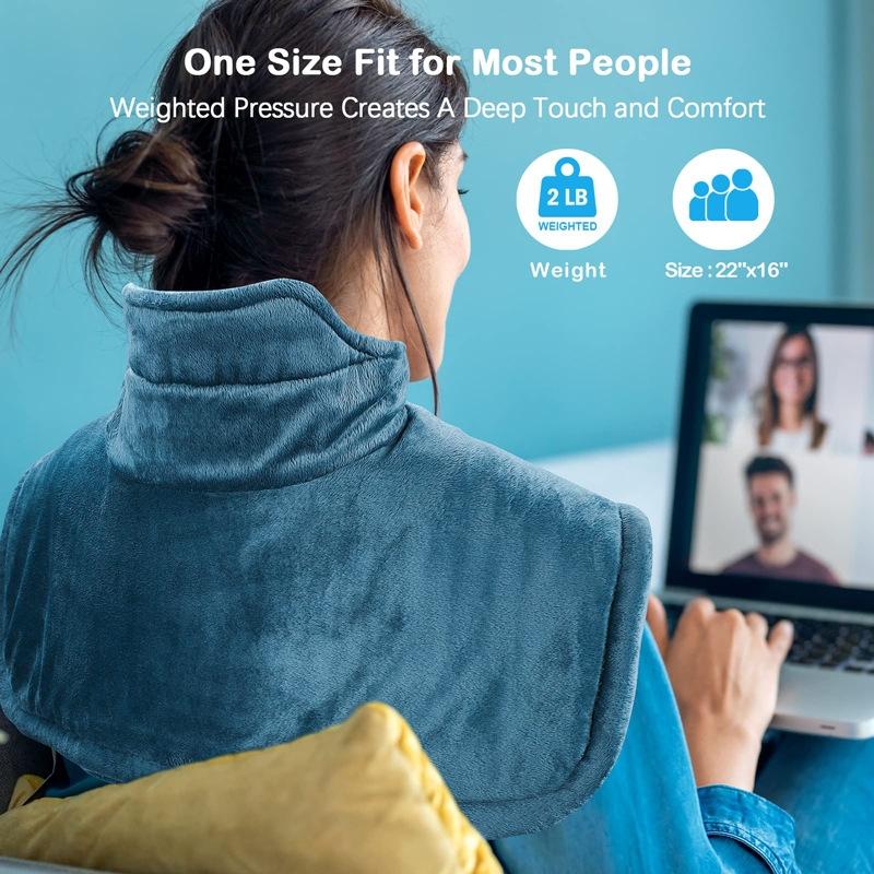 Electric Heated Shawl For Neck & Back Au Plug - Dark Gray 8