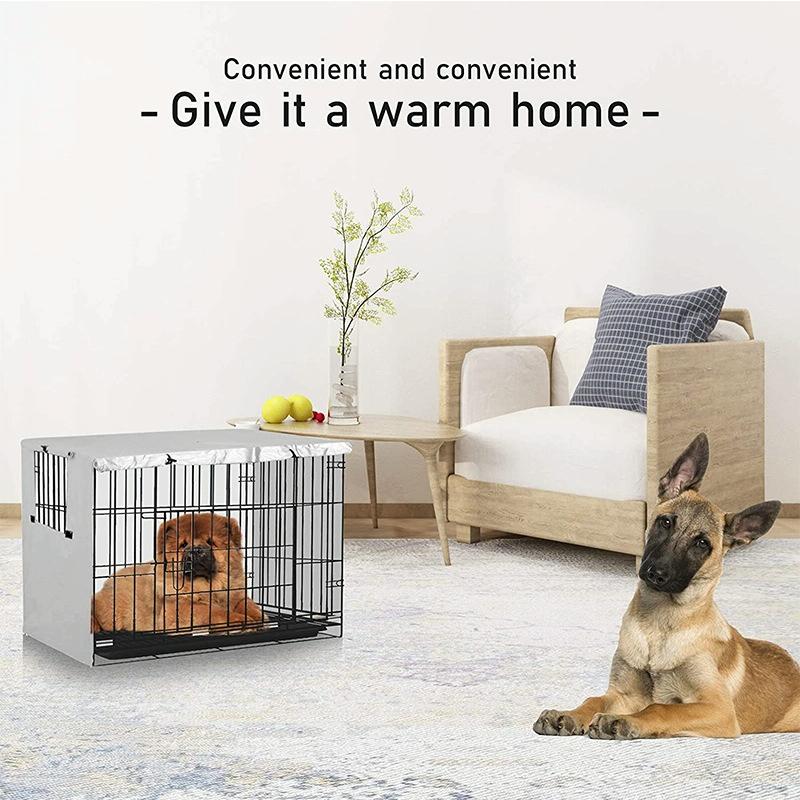 Outdoor Pet Cage Cover - Waterproof & Dustproof - 109x74x76cm - Black 15