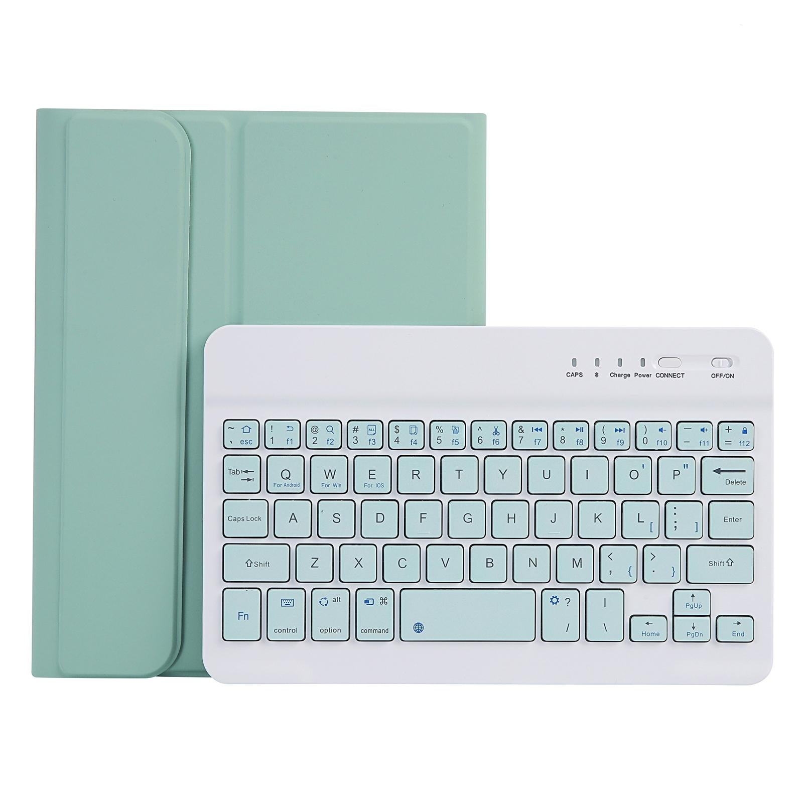 Ultra-Thin Bluetooth Keyboard Tablet Case For Ipad Mini 6 With Stand And Pen Slot - Candy Colour - Black 8