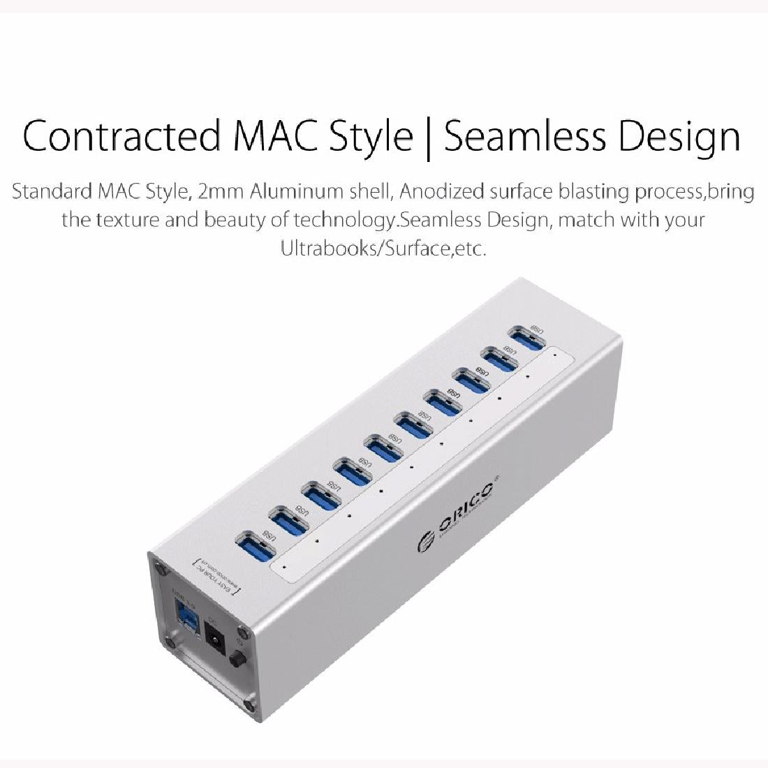 10-Port Usb 3.0 Hub With Power Adapter 8