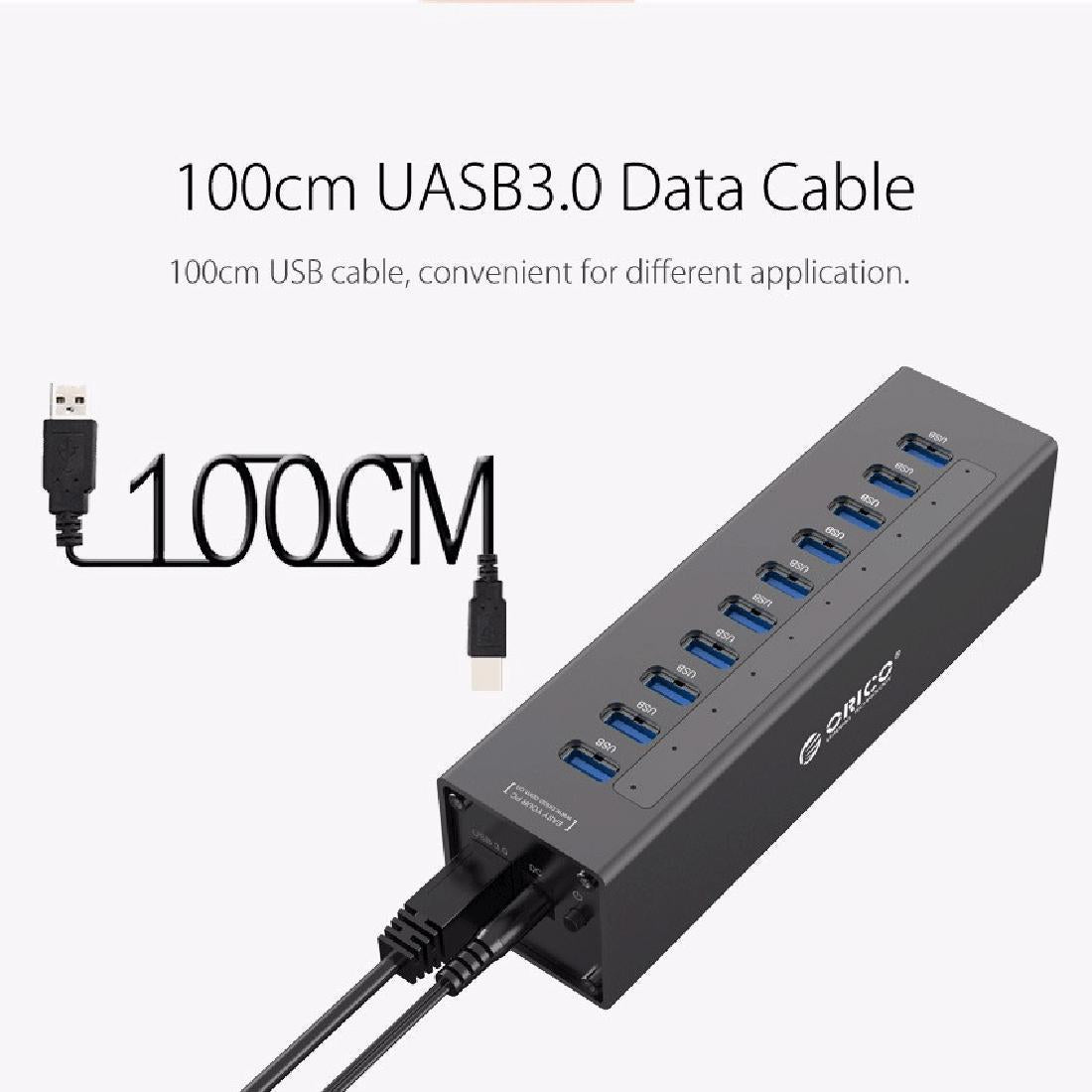 10-Port Usb 3.0 Hub With Power Adapter 9