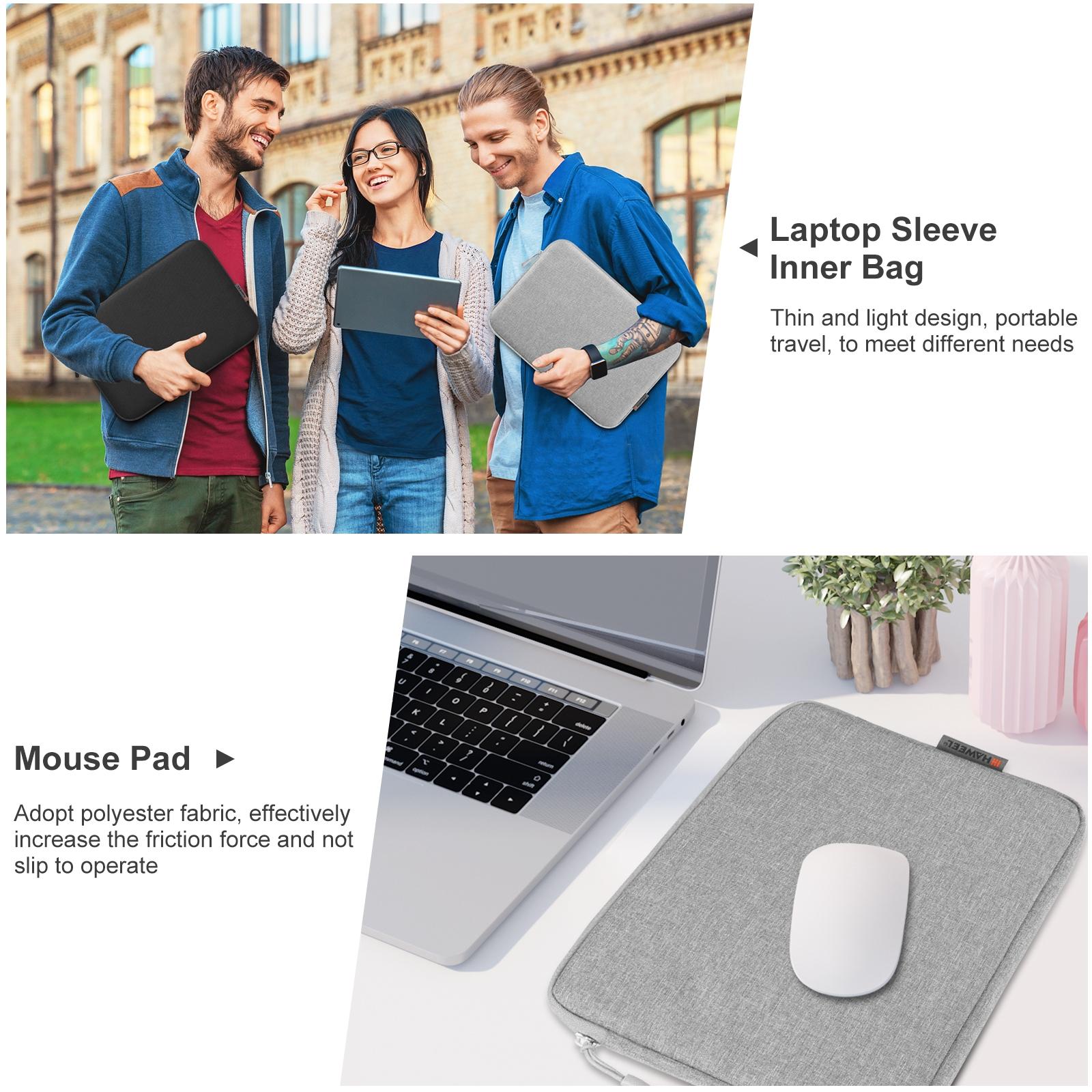 13 Laptop Sleeve Briefcase for 12.5-13.5 Laptops - Zipper Closure - Black 7