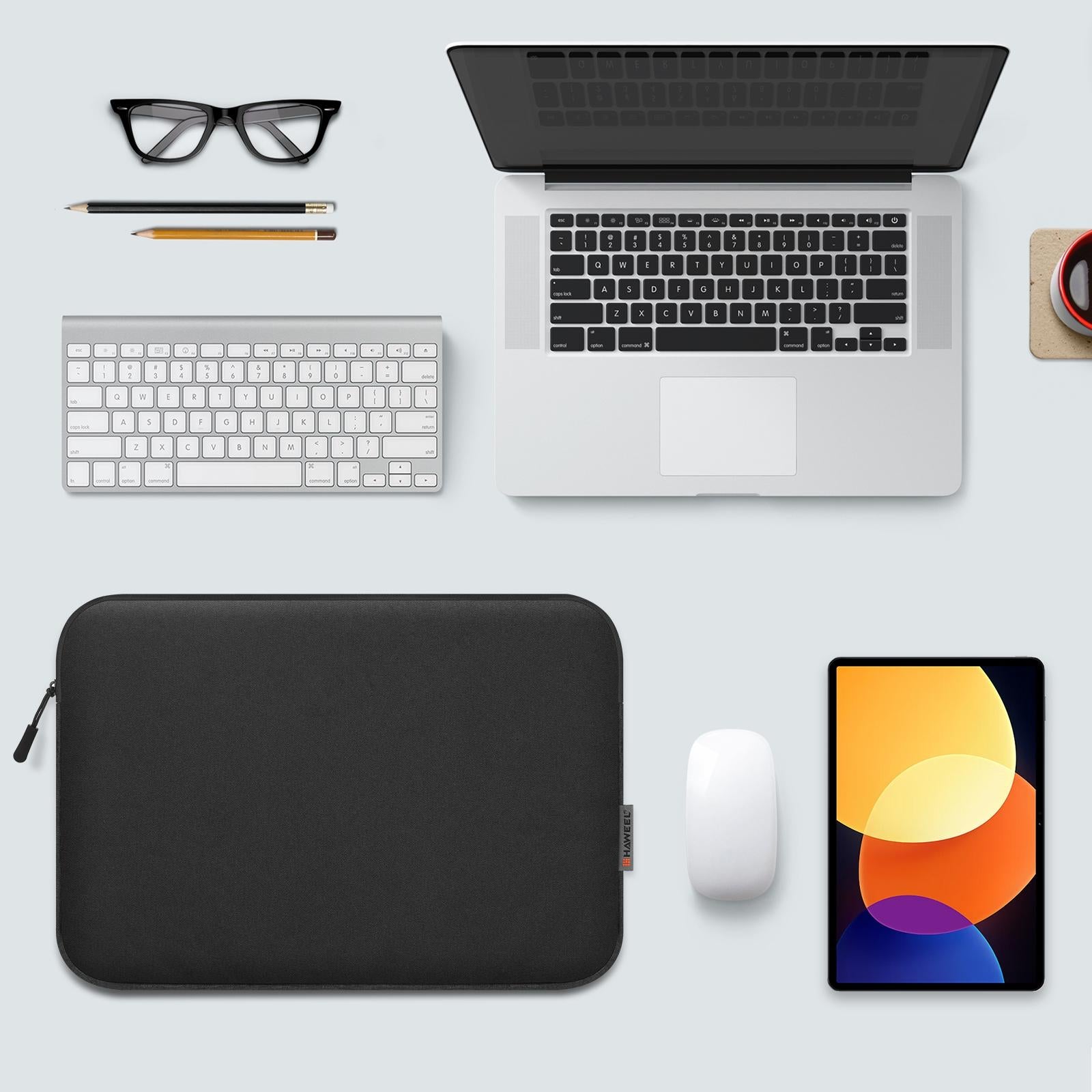 13 Laptop Sleeve Briefcase for 12.5-13.5 Laptops - Zipper Closure - Black 14