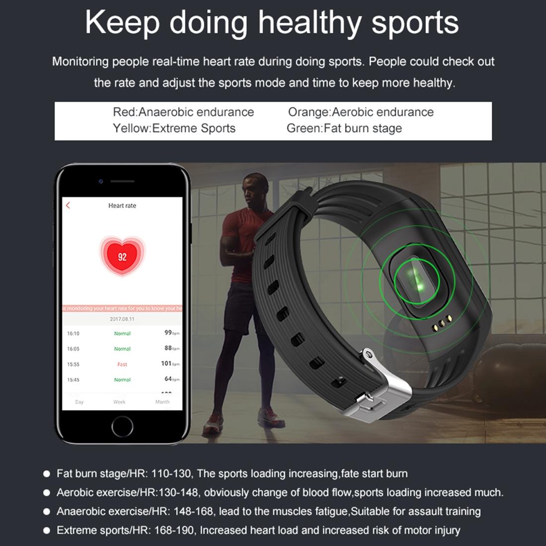 Waterproof Oled Fitness Tracker - Ip67 - Black 8