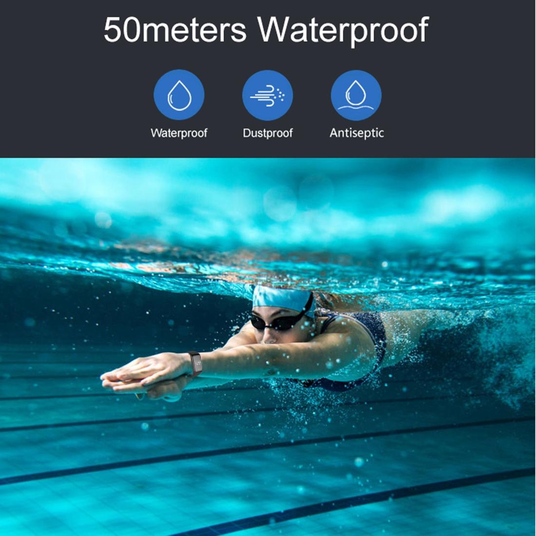Waterproof Oled Fitness Tracker - Ip67 - Black 10