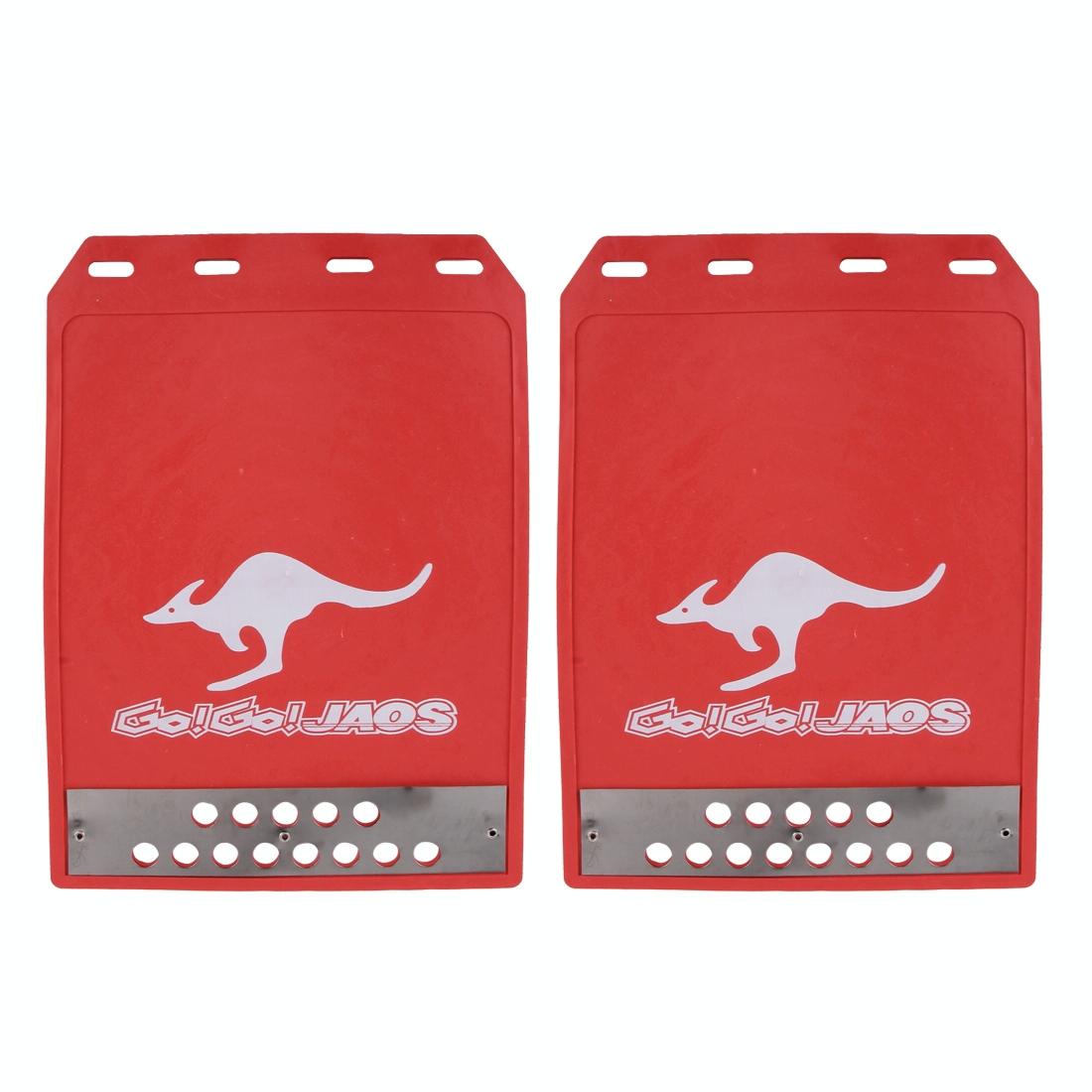 2 Pcs Premium Heavy Duty Molded Splash Mud Flaps Auto Front And Rear Fender Guard Small Size Random Pattern Delivery - Black 10