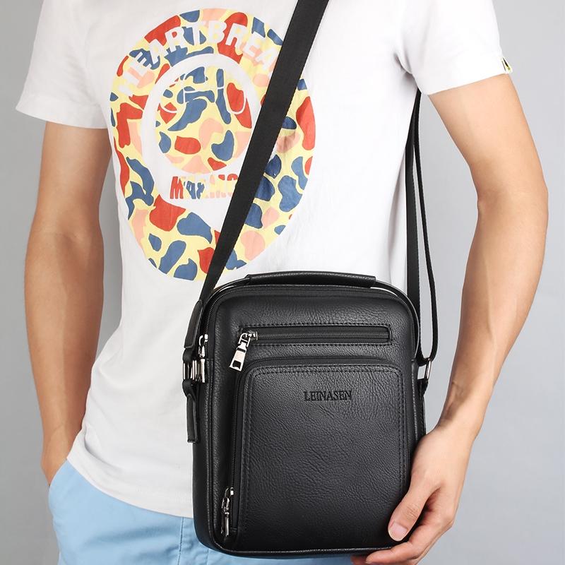 Versatile Men's Crossbody Bag For Business - Black 9