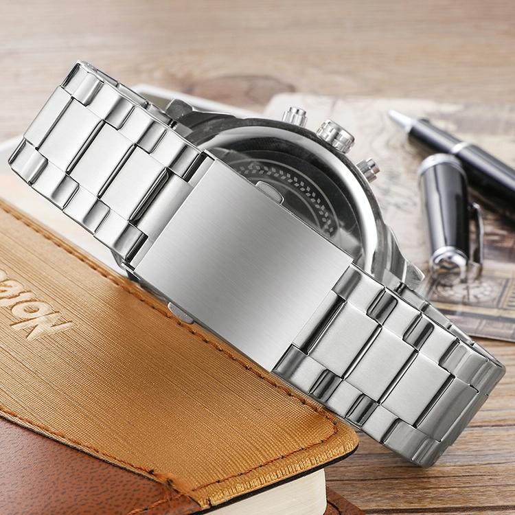 Large Dial Dual Time Zone Business Watch - Fashionable Quartz - Wa0024B 4