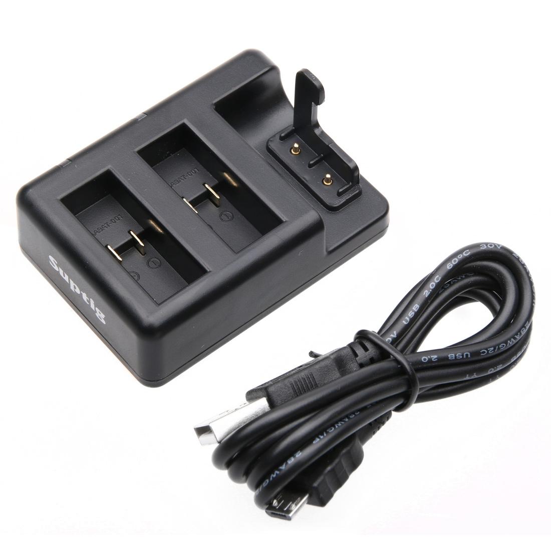 Remote Control Charger for Dual Batteries with Usb Cable for Gopro Hero7 / 6 / 5 3
