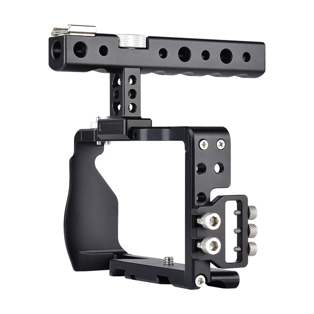 Camera Cage Stabilizer With Handle - Black for For Sony A6000 / A6300 / A6500 / A6400 3