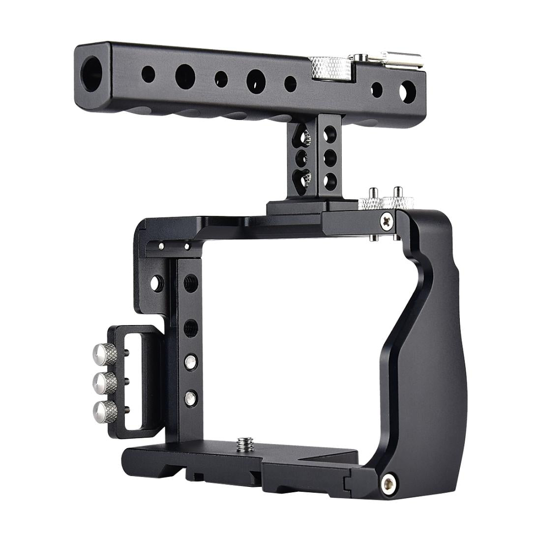 Camera Cage Stabilizer With Handle - Black for For Sony A6000 / A6300 / A6500 / A6400 4