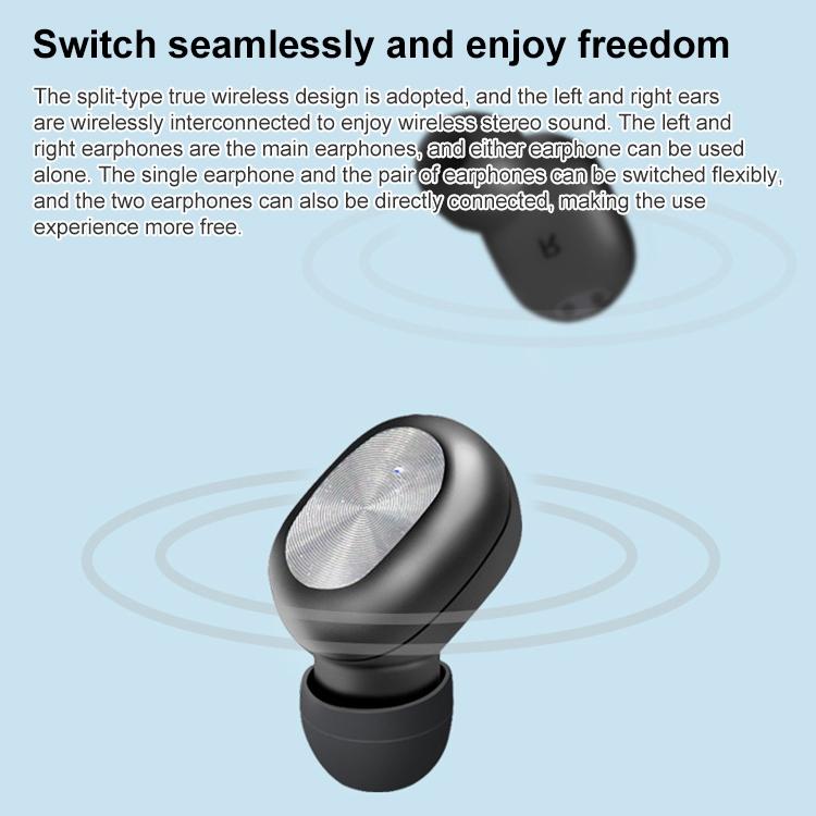 Waterproof Bluetooth 5.0 Tws Earphones with Touch Control - Black 5