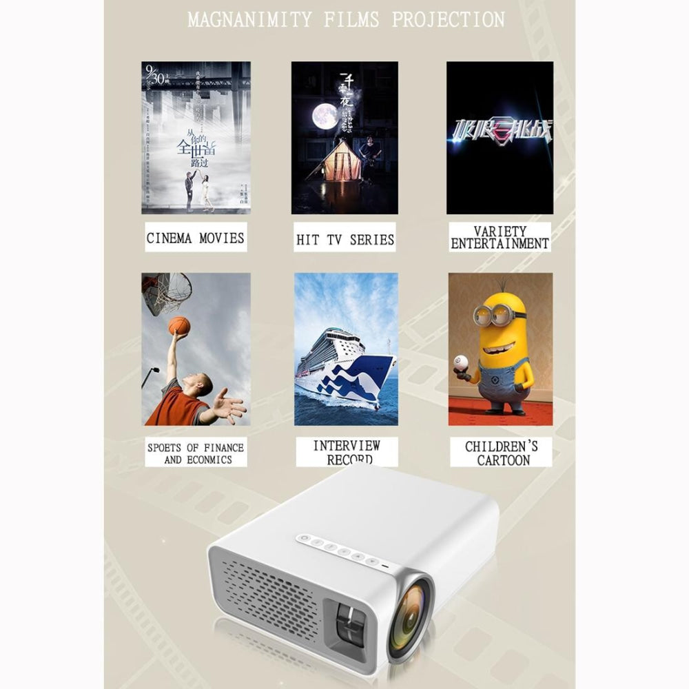 Mini Led Projector 1800 Lumens For Home Theater - Hdmi / Av / Sd / Usb / Vga Support - Black Mobile Phone Version 11