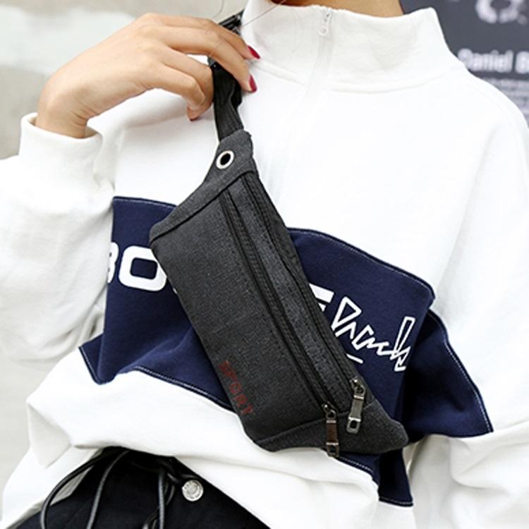 Versatile Canvas Shoulder Bag - Black 14