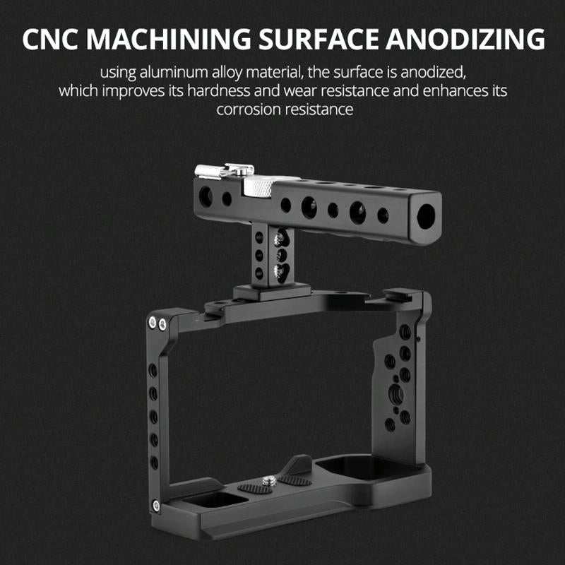 Video Cage Stabilizer Kit With Handle for Sony Alpha 7C 3