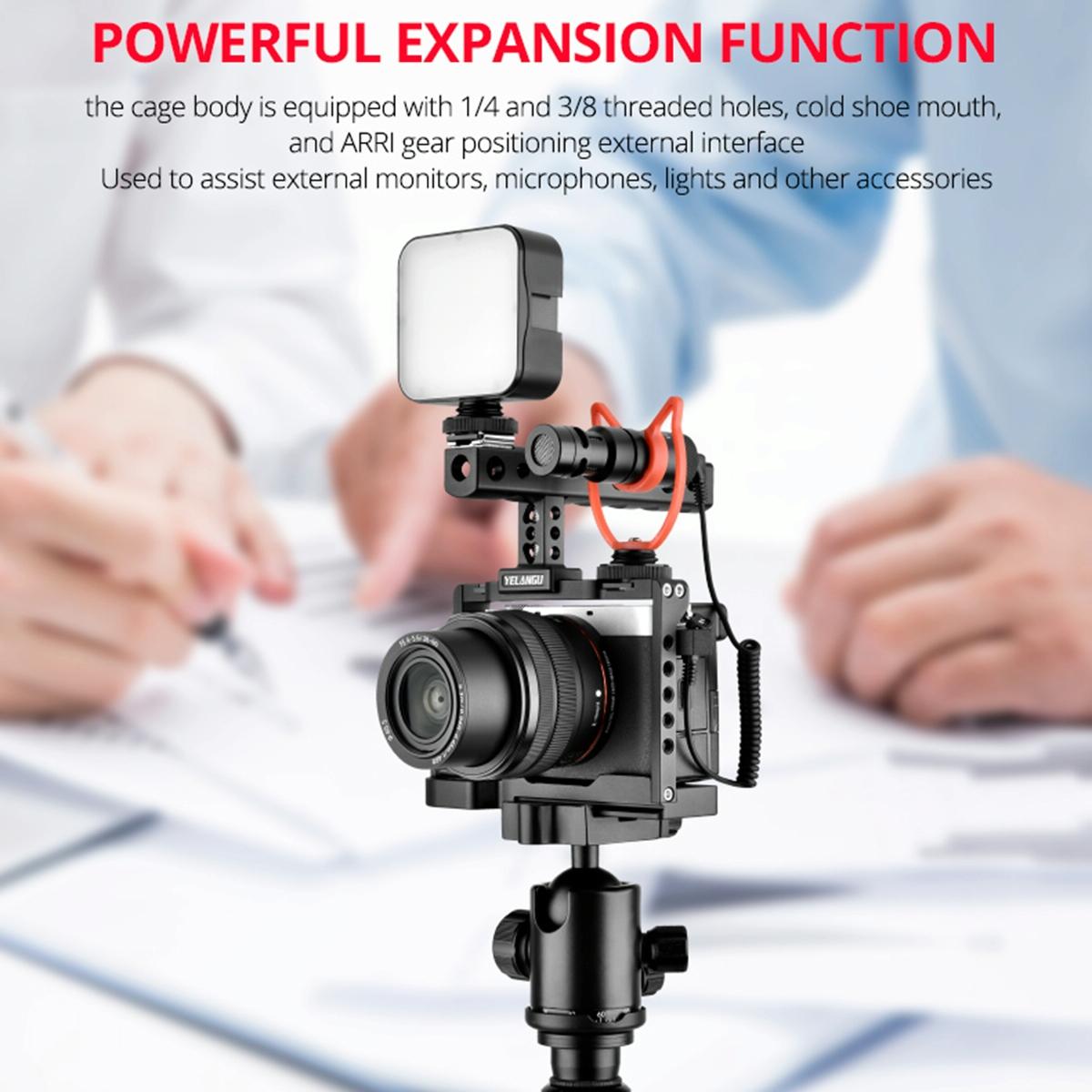 Video Cage Stabilizer Kit With Handle for Sony Alpha 7C 7