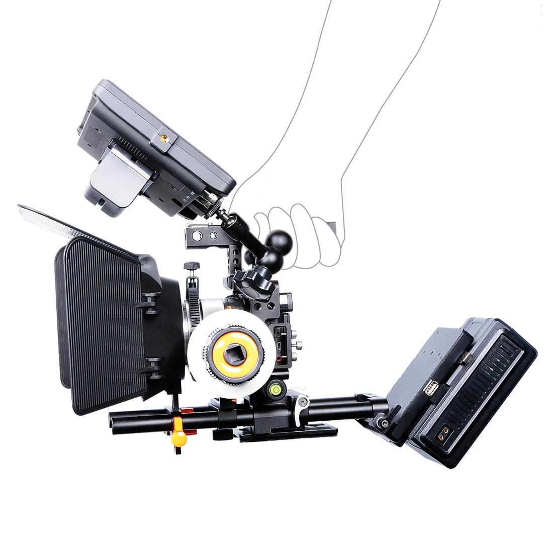 Camera Cage Stabilizer With Handle - Black For Sony A6000 / A6300 / A6400 / A6500 4