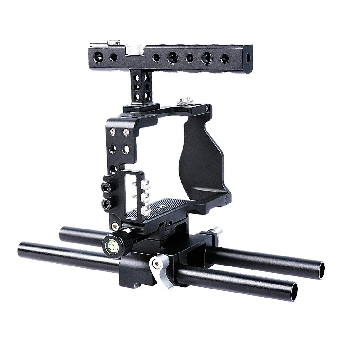 Camera Cage Stabilizer With Handle - Black For Sony A6000 / A6300 / A6400 / A6500 6