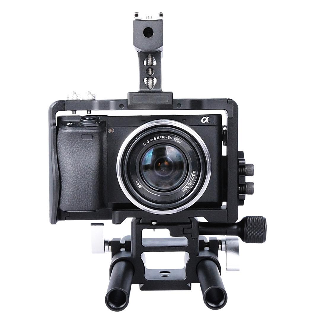Camera Cage Stabilizer With Handle - Black For Sony A6000 / A6300 / A6400 / A6500 12