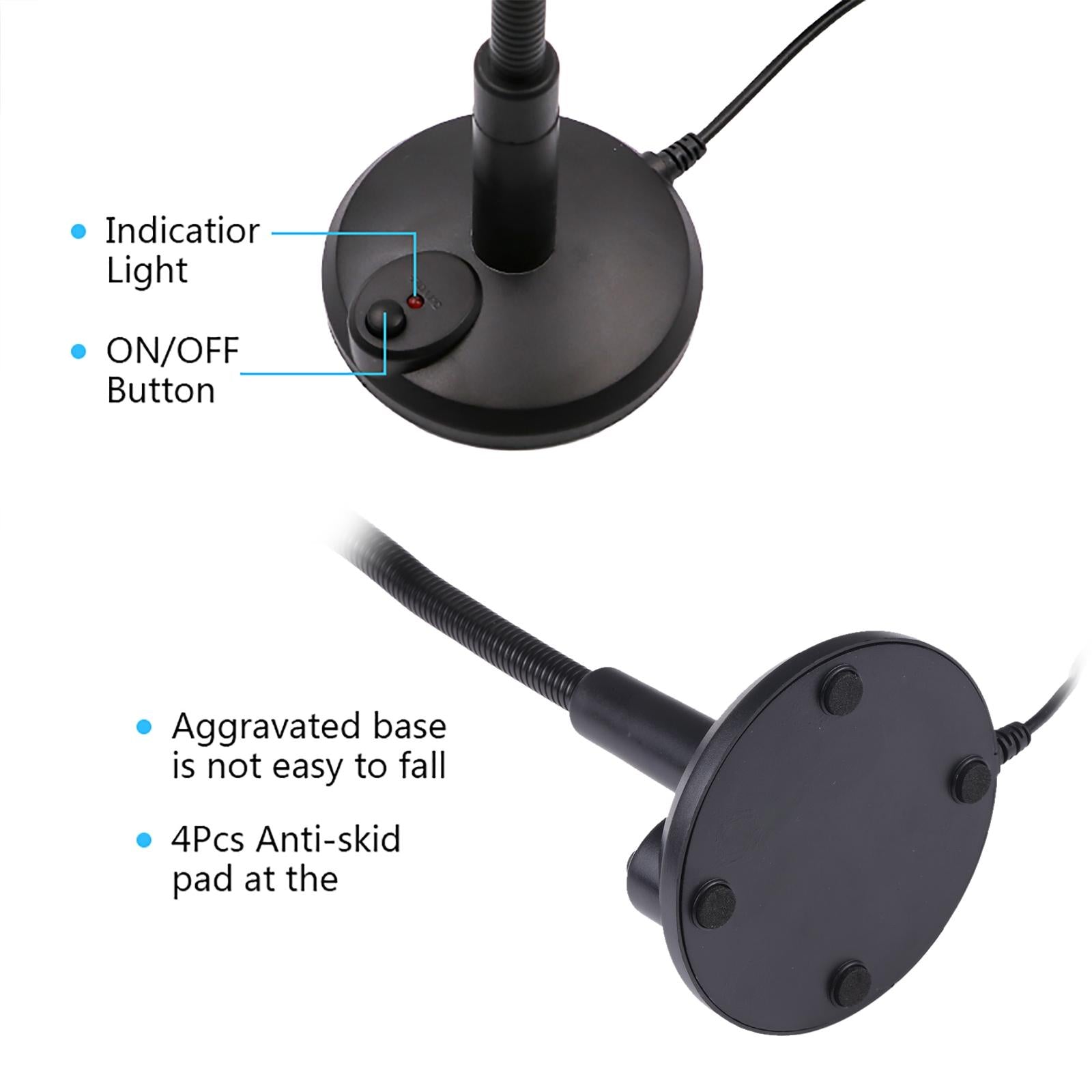 Usb Computer Microphone - Plug And Play - Black 6