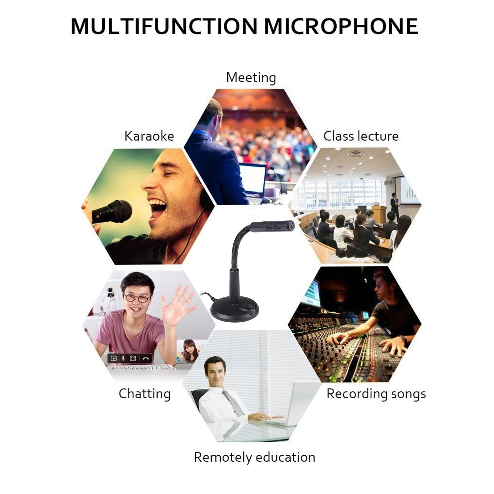 Usb Computer Microphone - Plug And Play - Black 8