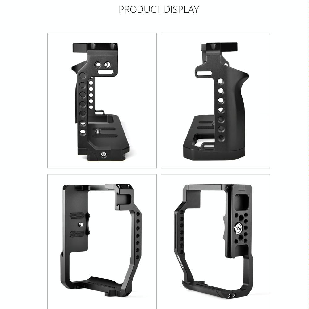 Video Camera Cage Stabilizer For Canon Eos R5 / R6 / R - Black 7