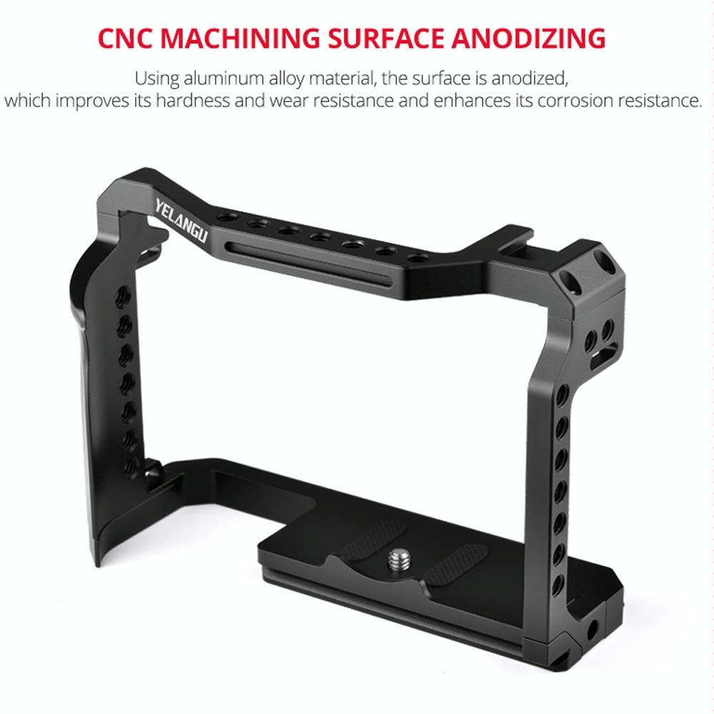 Video Camera Cage Stabilizer For Canon Eos R5 / R6 / R - Black 11