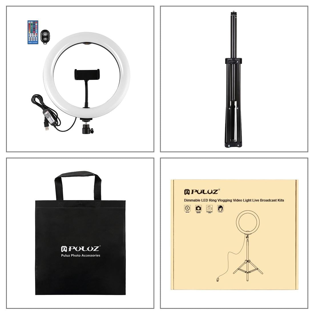 10.2 Rgbw Led Ring Light Kit with Tripod and Remote Control 6