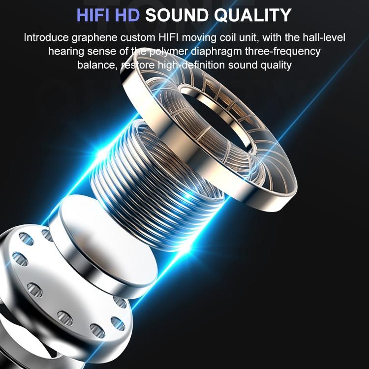 Mini Wireless Bluetooth Earphone with Charging Box - M-b8 - Black 6