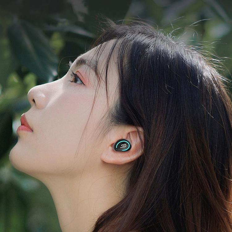 Mini Wireless Bluetooth Earphone with Charging Box - M-b8 - Black 8