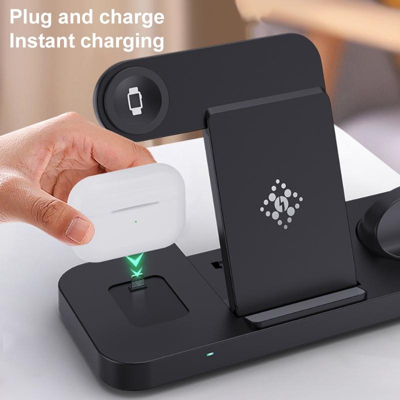 6 In 1 Foldable Vertical Wireless Charger - Black 7