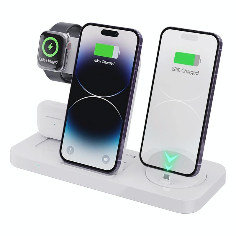 6 In 1 Foldable Vertical Wireless Charger - Black 14