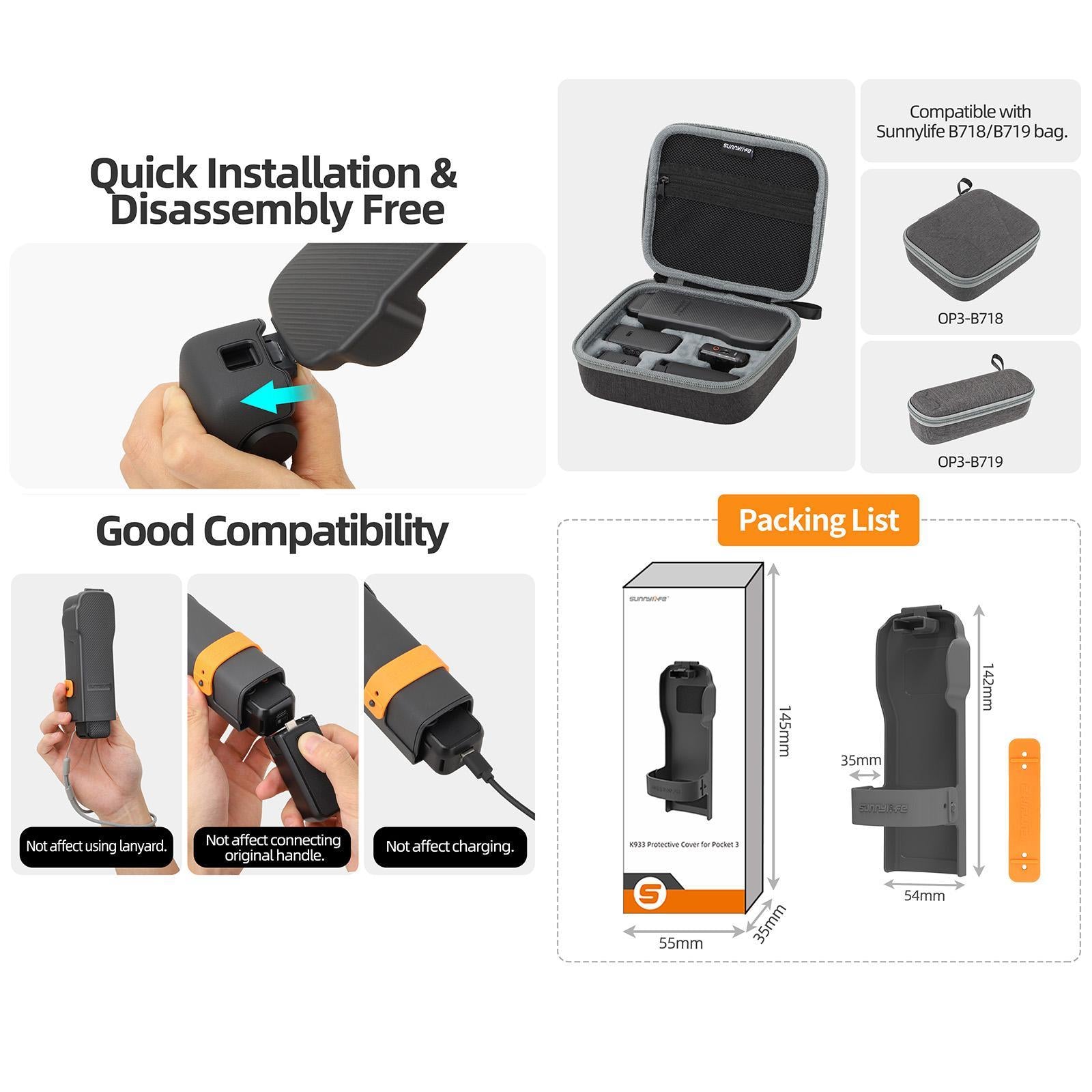 Protective Case For Dji Osmo Pocket 3 Black 7