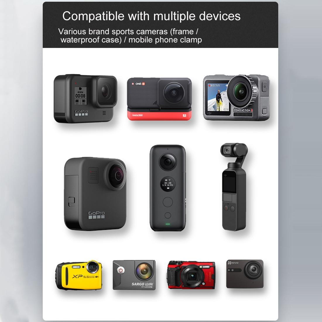 Universal 25mm Motorcycle Rearview Mirror Mount for Gopro Hero12 with Ball Head 7